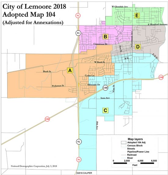 Interested in serving on Lemoore City Council? Apply for two seats by July 31 City Council District Map